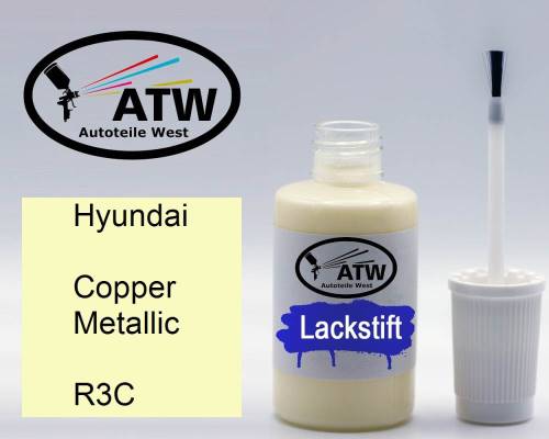 Hyundai, Copper Metallic, R3C: 20ml Lackstift, von ATW Autoteile West.